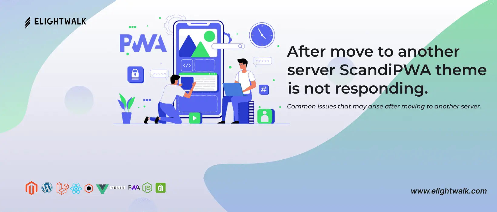After move to another server ScandiPWA theme is not responding.