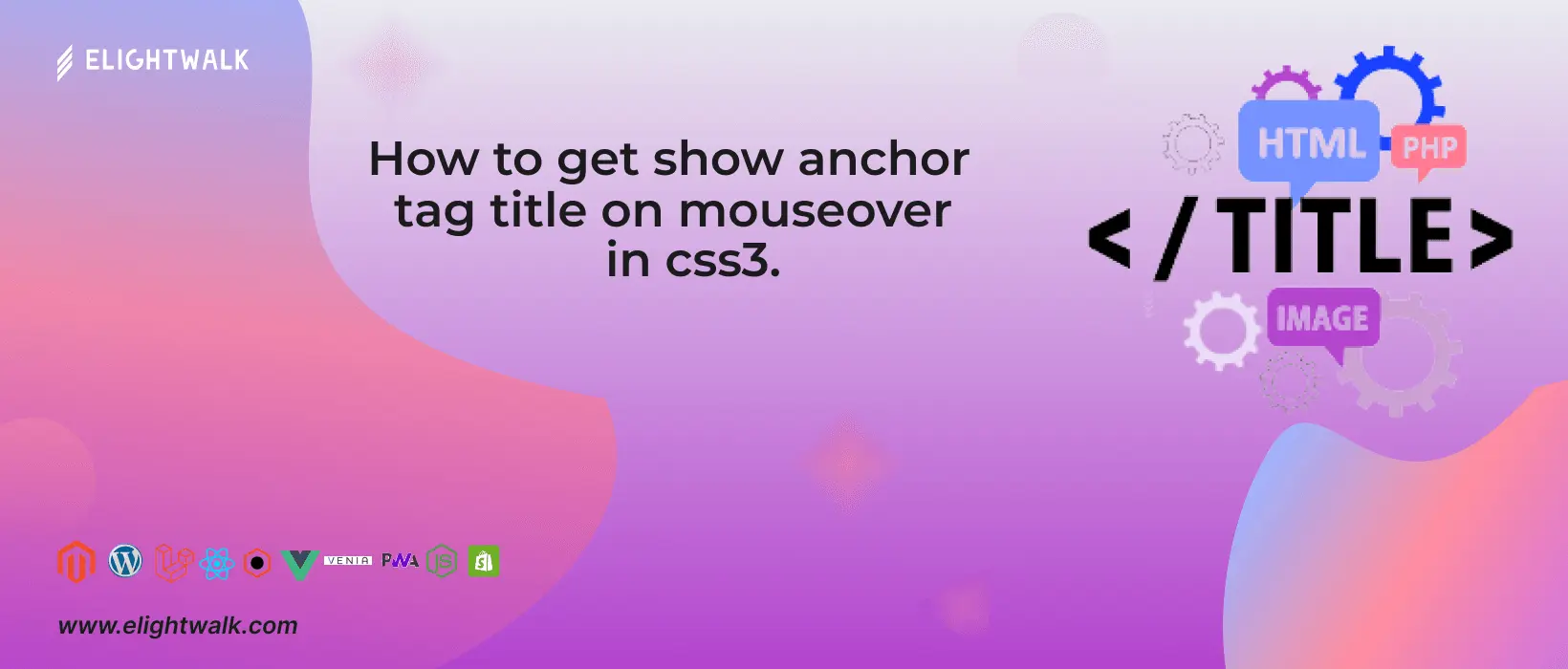 How to get the show anchor tag title on mouseover in css3.