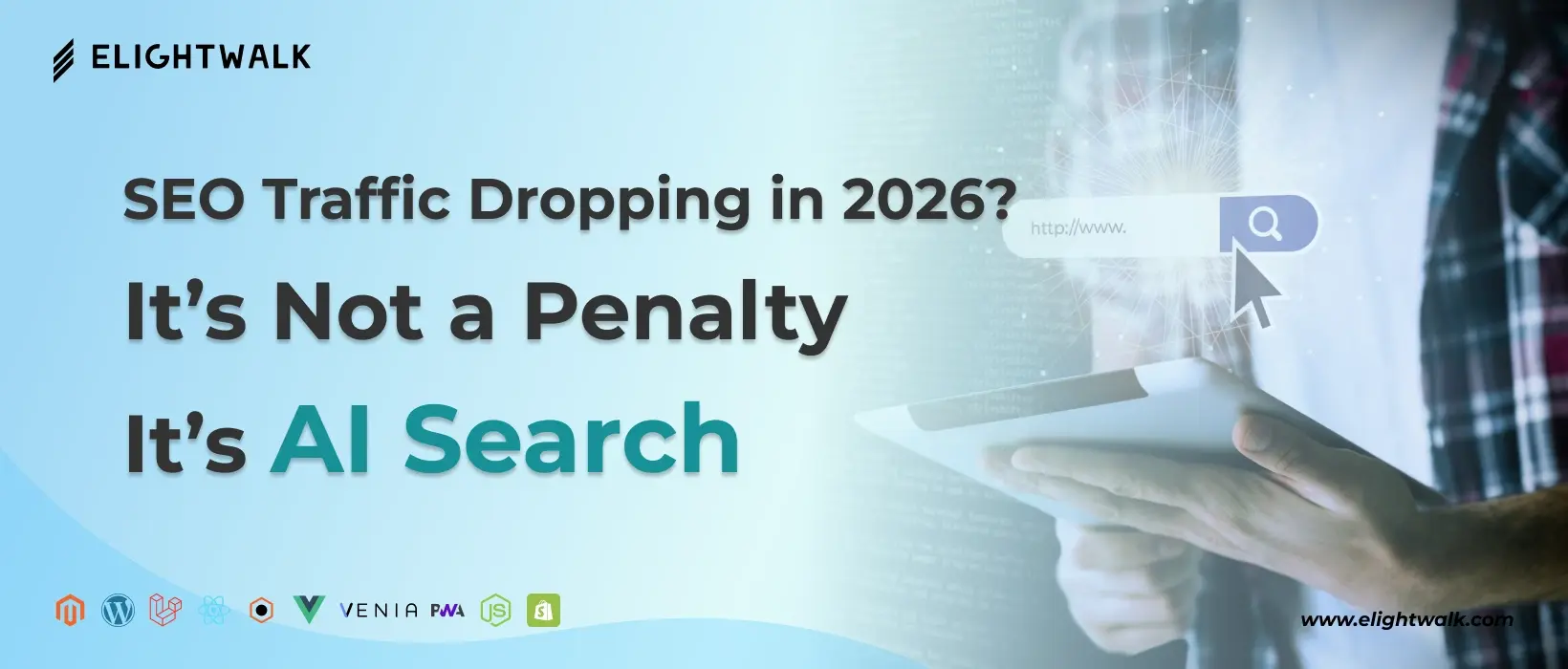 SEO traffic dropping in 2026 due to AI search results and generative AI overviews