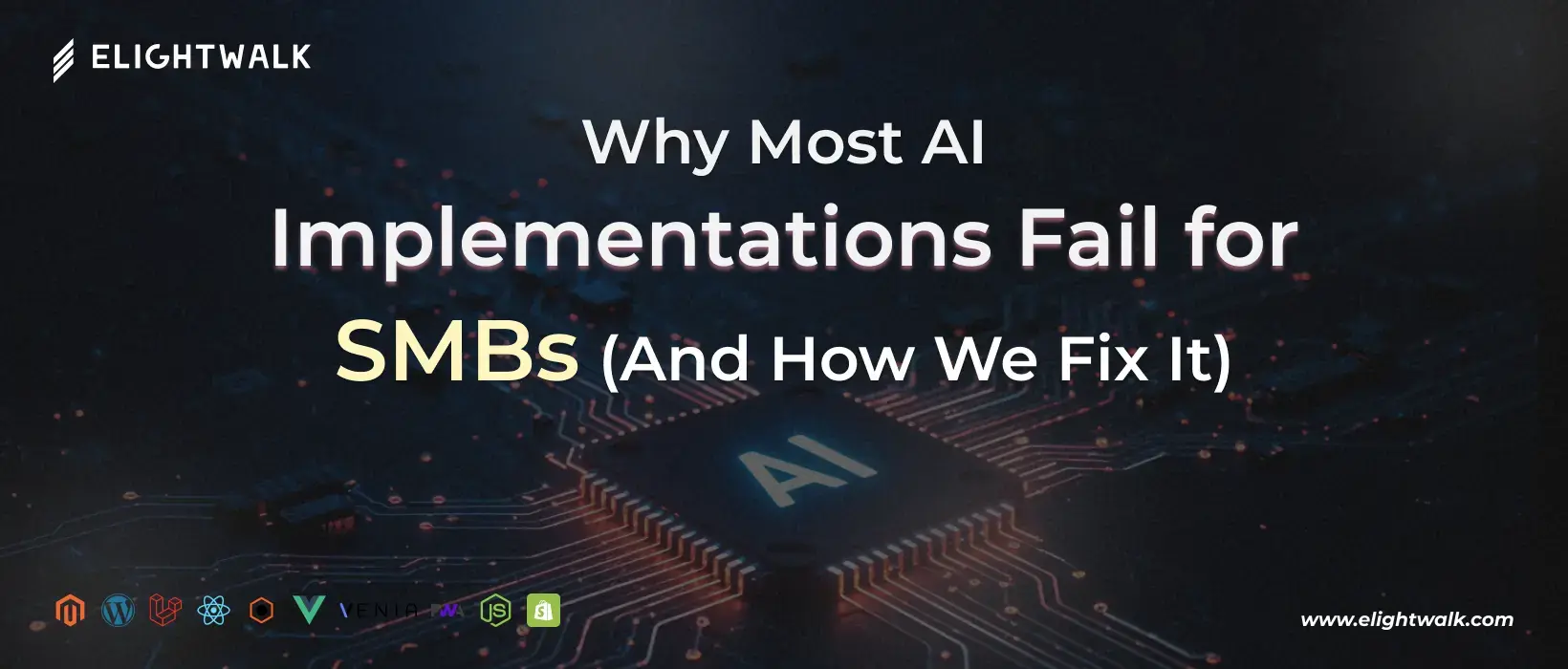 Common reasons why AI implementations fail for SMBs and how businesses can successfully adopt AI solutions