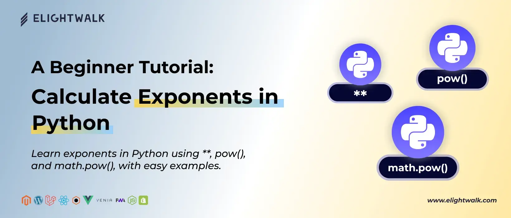 calculate exponents in python