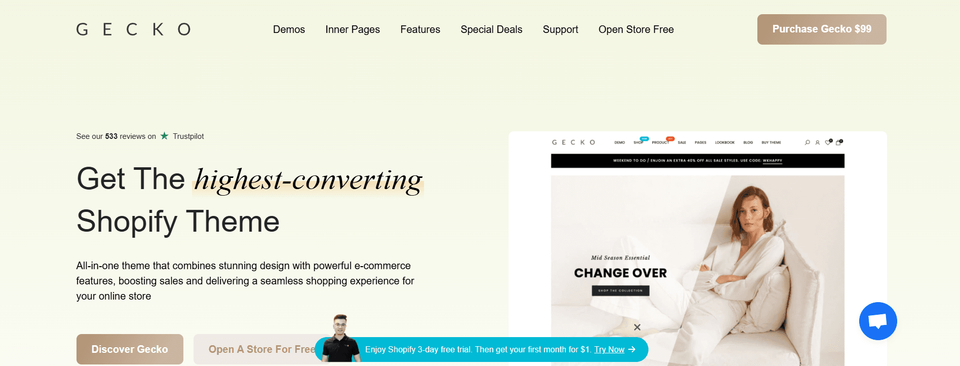 Gecko – Stylish & Conversion-Focused Shopify Theme