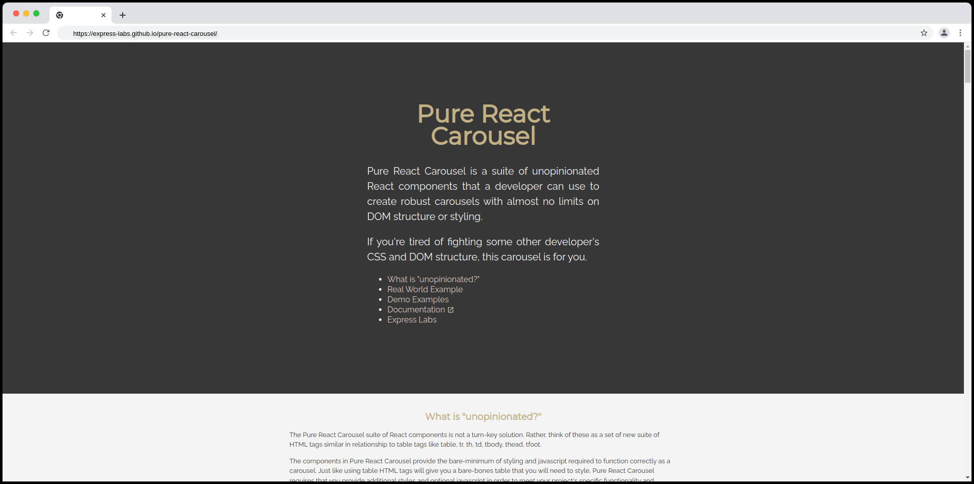 5. Pure React Carousel